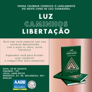 Imagem publicitária do lançamento do livro do colunista Luiz Guimarães